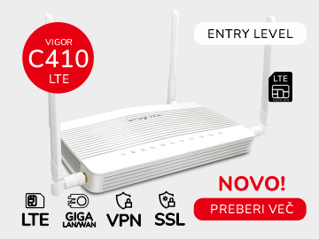 Draytek Vigor Serija C410 - Mobilni gigabitni usmerjevalniki